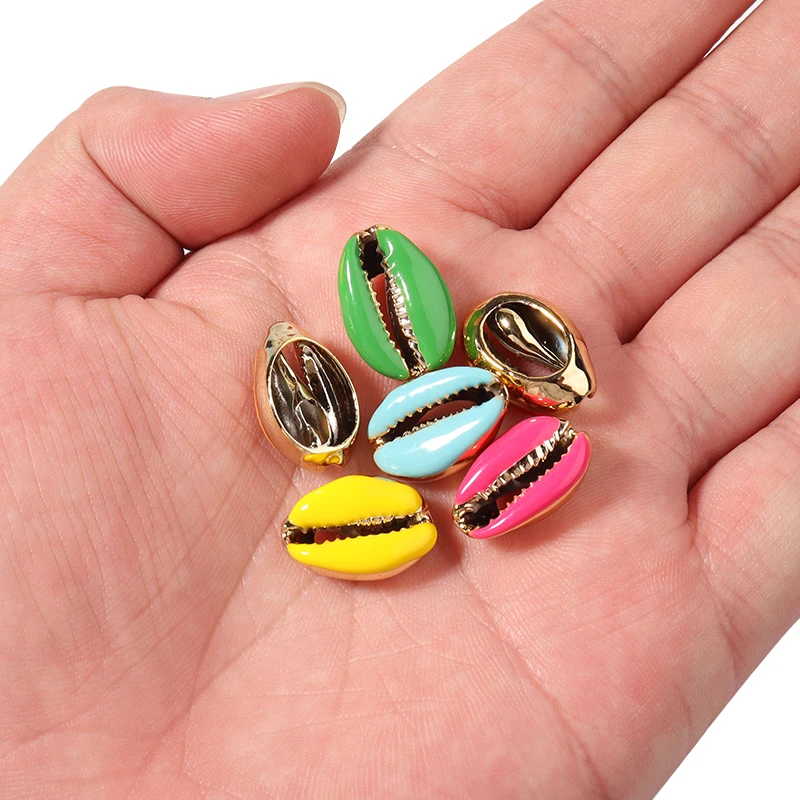 13-20mm10pcs/lot Electroplated Colored Shell Shaped Beads For Jewelry Making Charm Pendant DIY Fashion Necklace Earrings Gifts
13-20mm10pcs/lot Electroplated Colored Shell Shaped Beads For Jewelry Making Charm Pendant DIY Fashion Necklace Earrings Gifts 