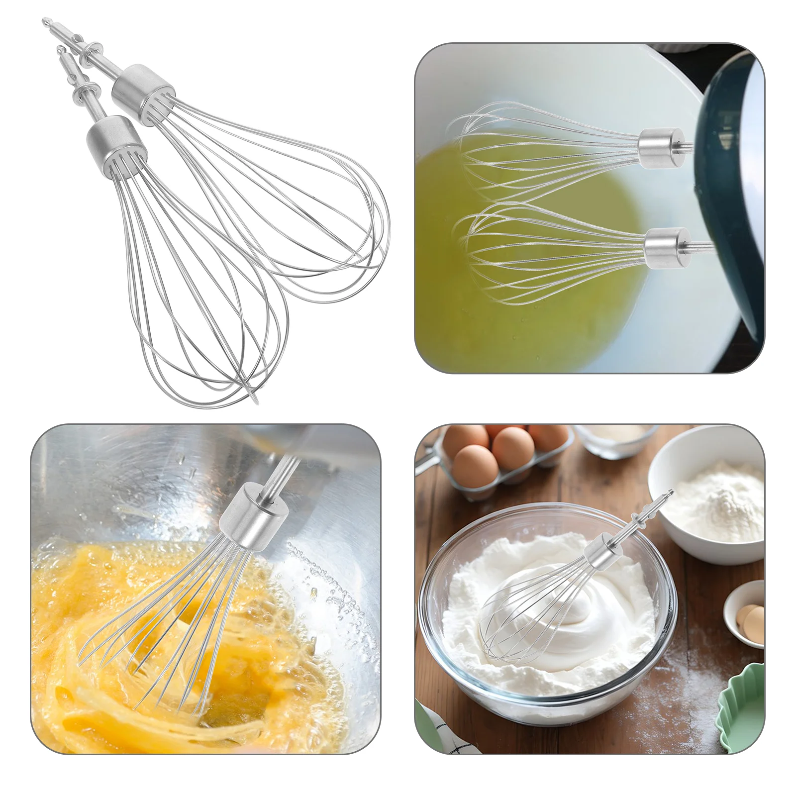 2Pcs StainlessSteel EggBeater DrillMixerAttachment HandPushWhisk MiniWhisk LettuceSpinner FlatWhisk EggToolTongs HandMixerWhisk
2Pcs StainlessSteel EggBeater DrillMixerAttachment HandPushWhisk MiniWhisk LettuceSpinner FlatWhisk EggToolTongs HandMixerWhisk