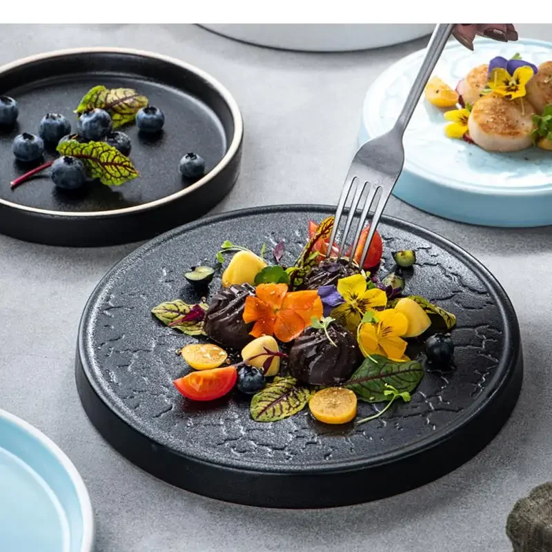 Ceramic Steak Plate Snack Desserts Tray Sushi Dish Restaurant Round Solid Color Tableware Cooking Vegetable Plates
Ceramic Steak Plate Snack Desserts Tray Sushi Dish Restaurant Round Solid Color Tableware Cooking Vegetable Plates