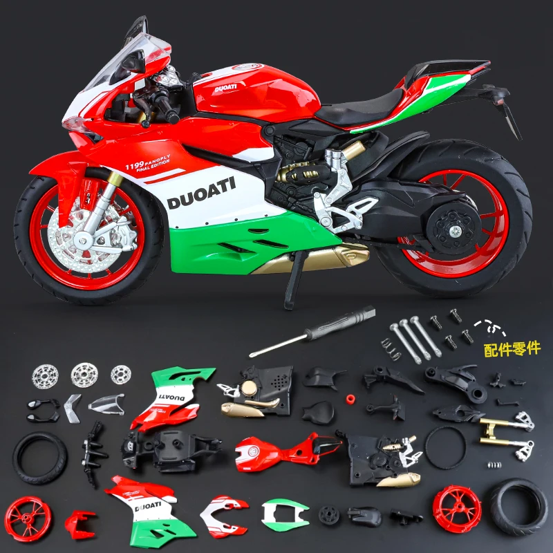Assembled 1:12 Duceti 1199 Alloy Diecast Metal Motorcycle High Precision Model Toys Sound Light Children Exquisite Birthday Gift
Assembled 1:12 Duceti 1199 Alloy Diecast Metal Motorcycle High Precision Model Toys Sound Light Children Exquisite Birthday Gift