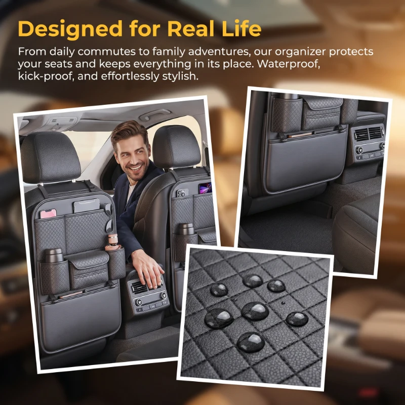 2PCS Multi Functional Car Seat Back Organizer High Capacity Multi Pocket Wear Resistant Anti Kick Mat Backseat Storage Bag
2PCS Multi Functional Car Seat Back Organizer High Capacity Multi Pocket Wear Resistant Anti Kick Mat Backseat Storage Bag