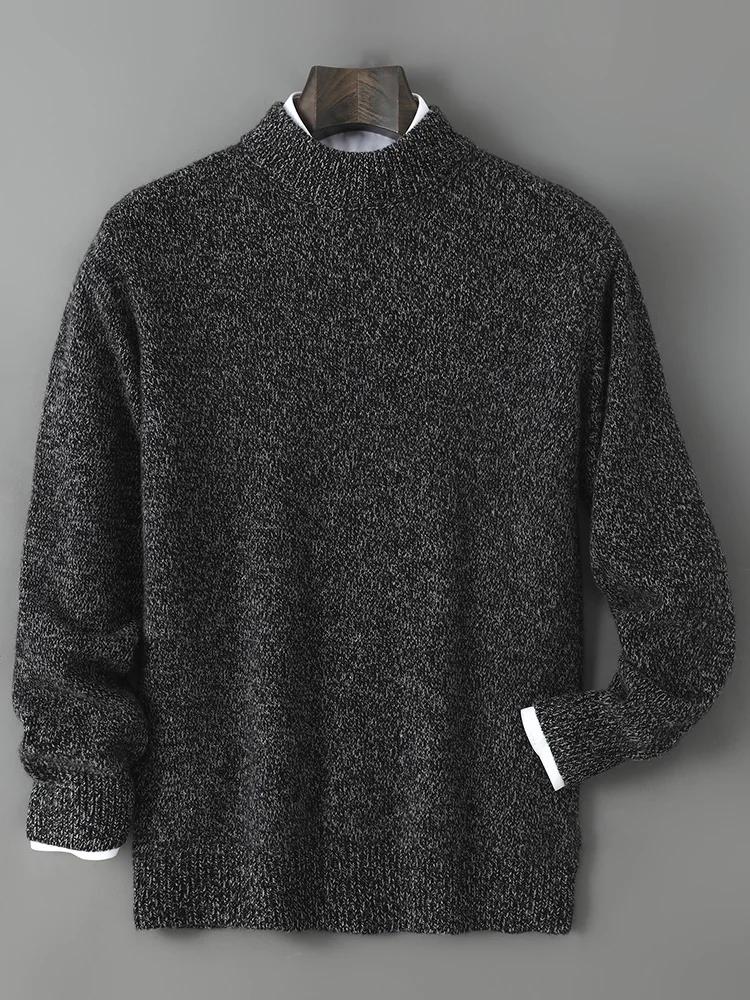 Simple Men's Soft Warm Basic Mock Neck Pullover Knitted Sweater Thick Autumn Winter Casual 100% Merino Wool Loose Clothing Tops
Simple Men's Soft Warm Basic Mock Neck Pullover Knitted Sweater Thick Autumn Winter Casual 100% Merino Wool Loose Clothing Tops