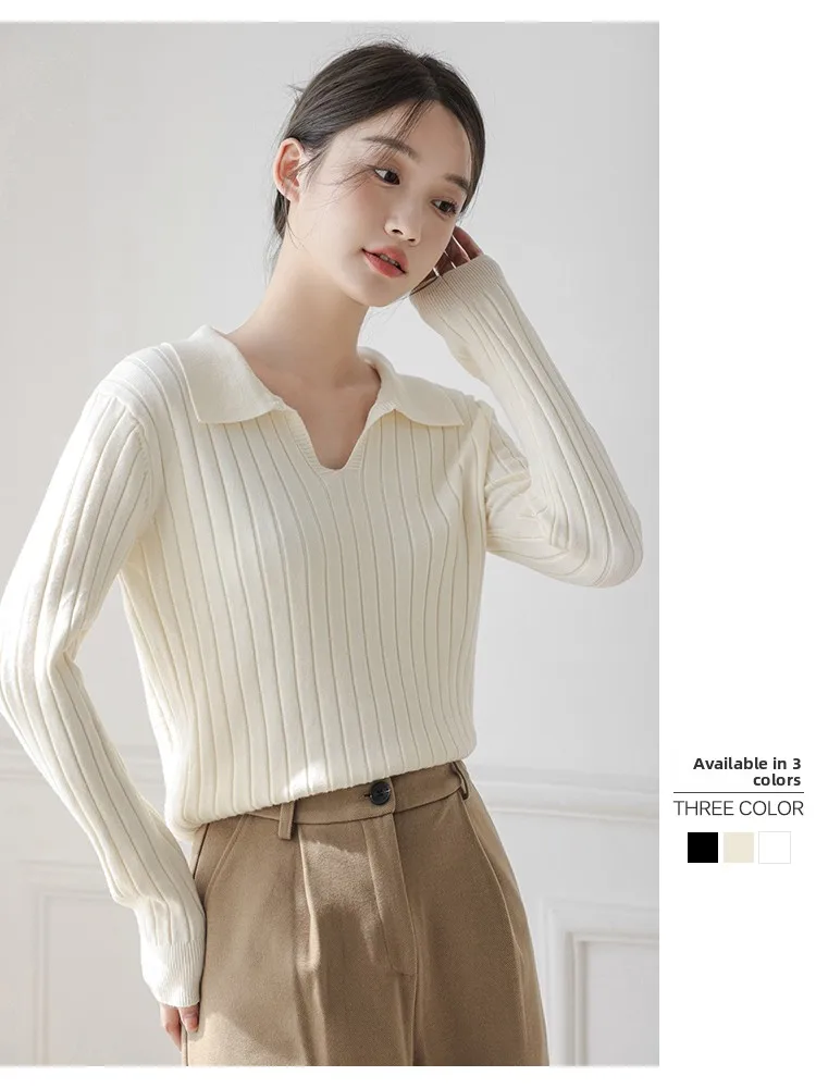 Women's Knitted Long Sleeve Neck Base Shirt Spring Autumn Outerwear White Slim Fit Short Top Inner Wear Winter
Women's Knitted Long Sleeve Neck Base Shirt Spring Autumn Outerwear White Slim Fit Short Top Inner Wear Winter