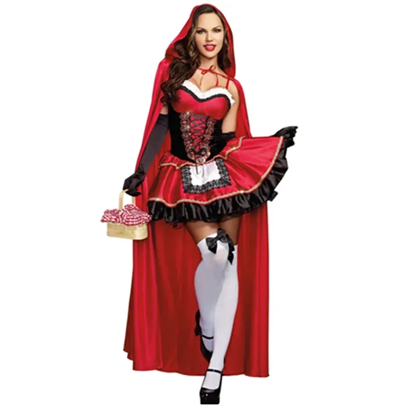 RT01 Adult Women High Quality Sexy Dress Halloween Little Red Riding Hood Costume Princess Dress Cloak Bar Game Cosplay Unif*Jk2
RT01 Adult Women High Quality Sexy Dress Halloween Little Red Riding Hood Costume Princess Dress Cloak Bar Game Cosplay Unif*Jk2