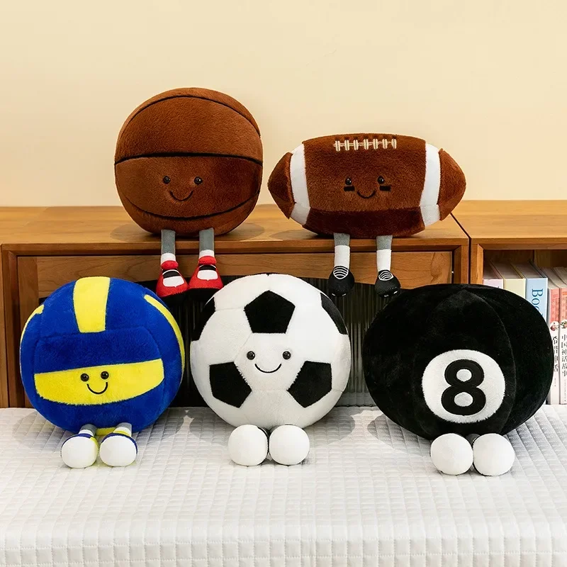 Cute Cartoon Soft Stuffed Plush Football Basketball Volleyball Black 8 Rugby Doll Toy Simulation Ball Pillow Room Decoration
Cute Cartoon Soft Stuffed Plush Football Basketball Volleyball Black 8 Rugby Doll Toy Simulation Ball Pillow Room Decoration