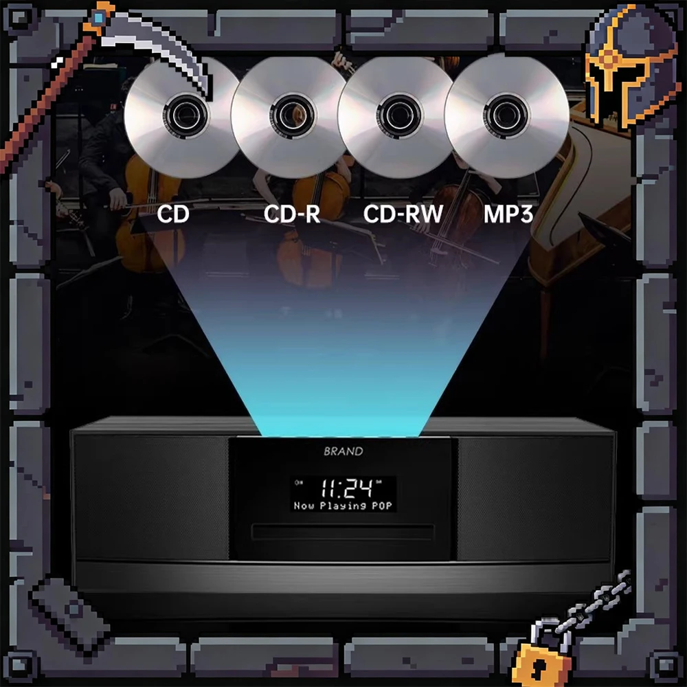 THINKYA JA-318 CD Player Sound Lossless Sound Quality Cd Player Bluetooth 5.1 Speed Link Support CD/CD-R-RM/MP3/WMA Gifts
THINKYA JA-318 CD Player Sound Lossless Sound Quality Cd Player Bluetooth 5.1 Speed Link Support CD/CD-R-RM/MP3/WMA Gifts