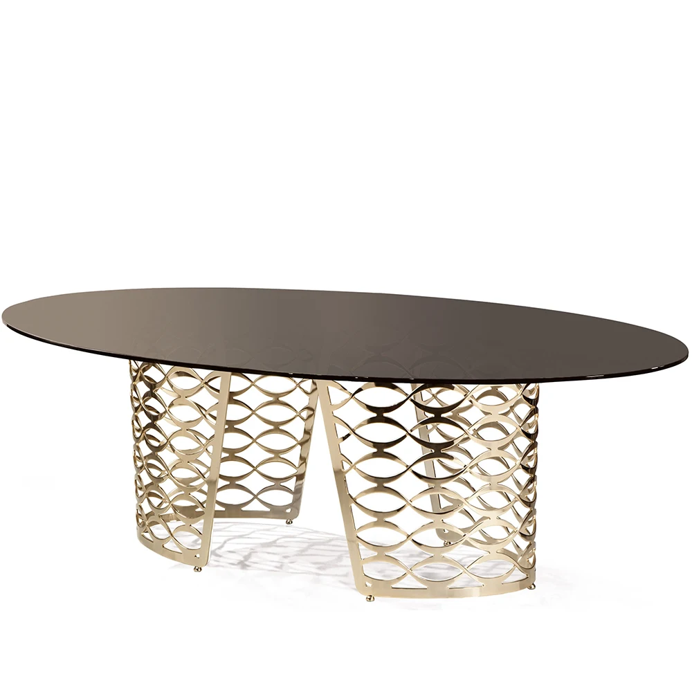 New style metal leg furniture dining table set with glass top glass table luxury round tempered glass dining table
New style metal leg furniture dining table set with glass top glass table luxury round tempered glass dining table