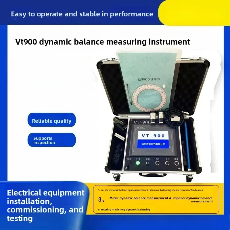 Field Dynamic Balancer for Machine Tool Spindle, Fan, Grinding Wheel, Impeller – Single/Dual Plane Vibration Measurement
Field Dynamic Balancer for Machine Tool Spindle, Fan, Grinding Wheel, Impeller – Single/Dual Plane Vibration Measurement