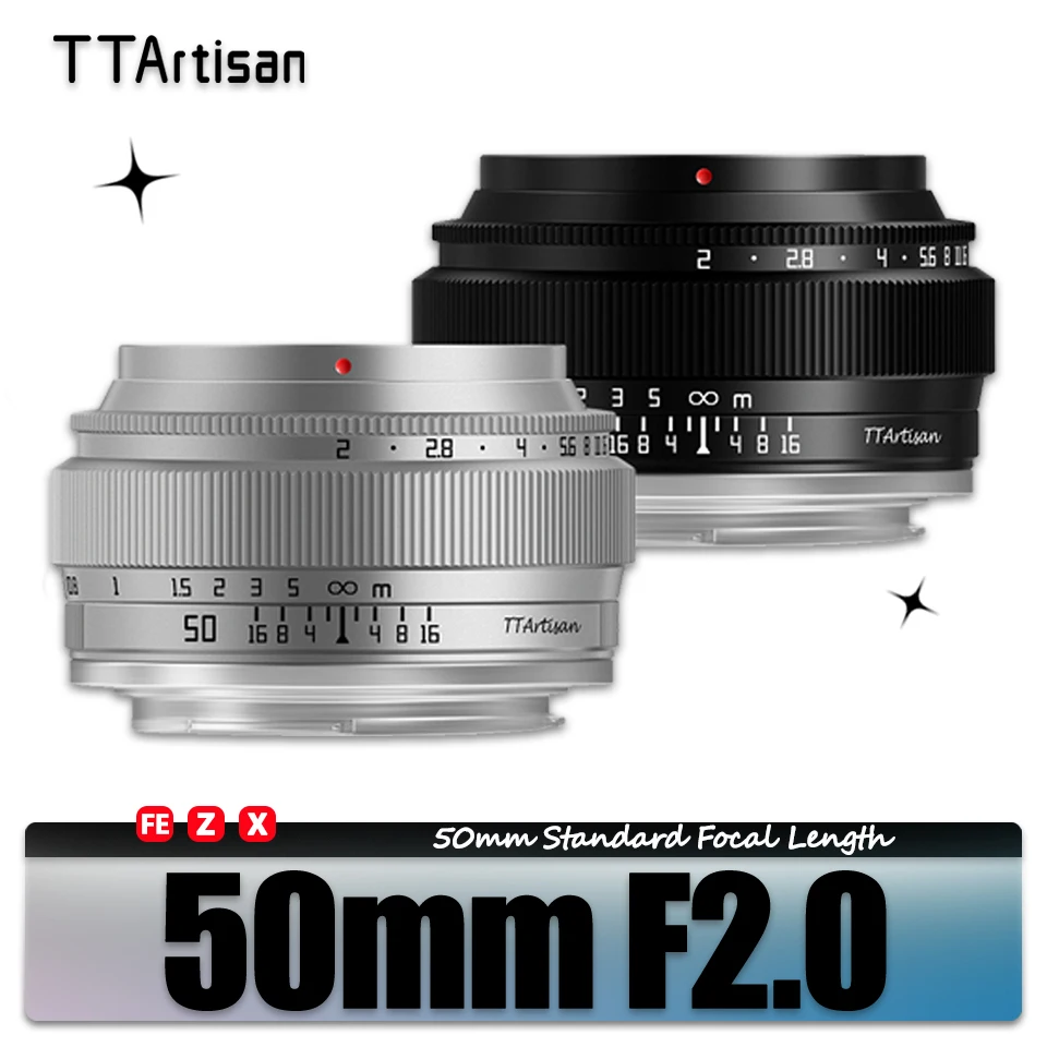 TTArtisan MF 50mm F2.0 Standard Focal Length Full Frame Portraiture Humantity Lens Compatible with Sony E Canon RF Nikon Z
TTArtisan MF 50mm F2.0 Standard Focal Length Full Frame Portraiture Humantity Lens Compatible with Sony E Canon RF Nikon Z