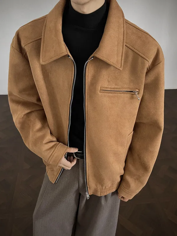 Мужская повседневная замшевая куртка TANGZ Studio в уличном стиле, свободного кроя, на молнии, осенняя верхняя одежда из полиэстера, с длинными рукавами
Мужская повседневная замшевая куртка TANGZ Studio в уличном стиле, свободного кроя, на молнии, осенняя верхняя одежда из полиэстера, с длинными рукавами