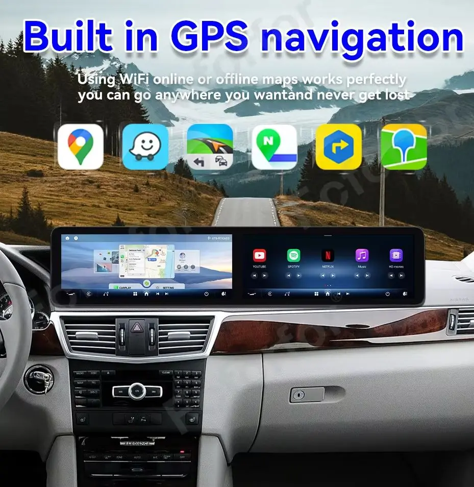 Dual 12.3"Screen Carplay Android 13 Car Radio For Mercedes-Benz E 2009-2012 GPS Navi Head Unit Multimedia Player Auto DSP Stereo
Dual 12.3"Screen Carplay Android 13 Car Radio For Mercedes-Benz E 2009-2012 GPS Navi Head Unit Multimedia Player Auto DSP Stereo