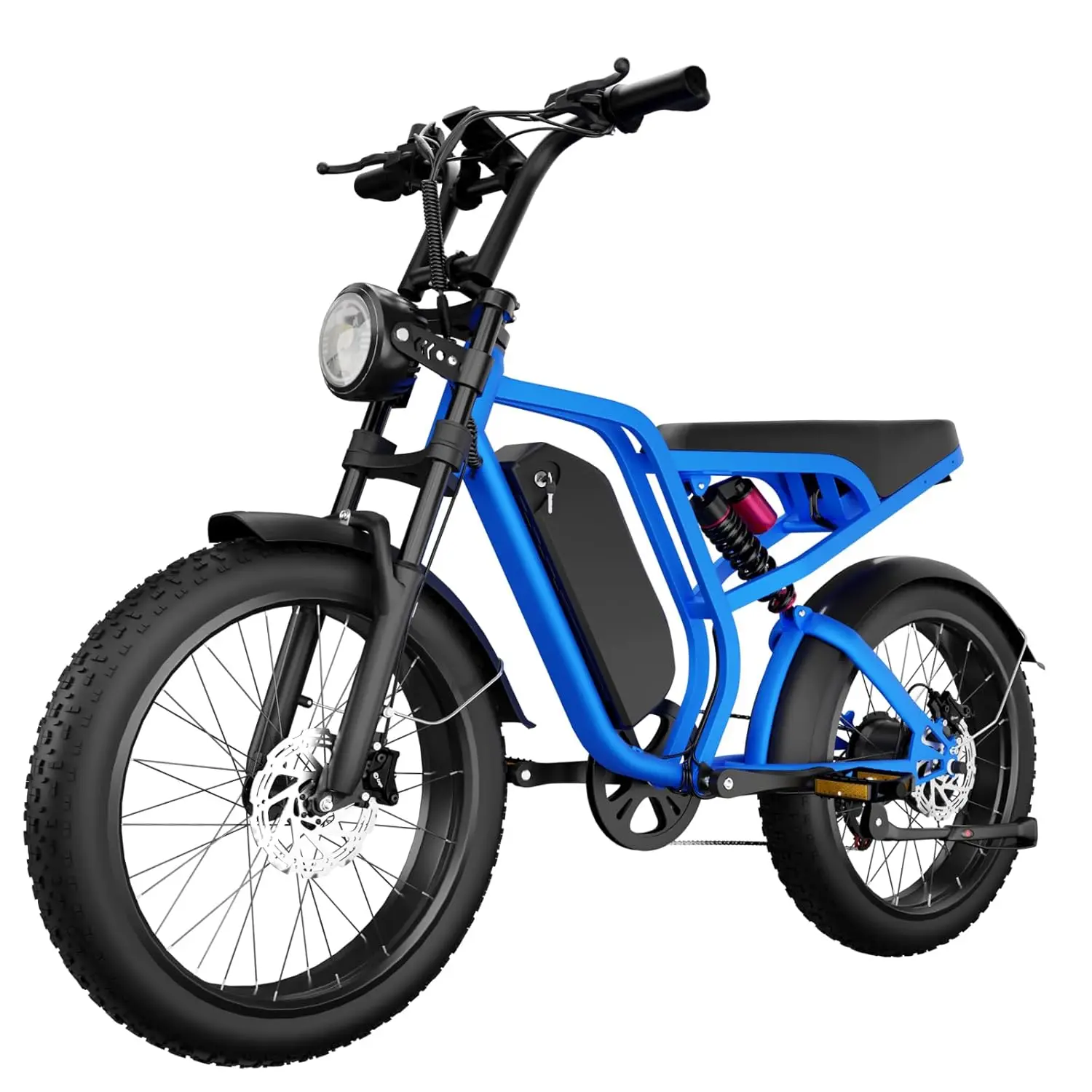 Electric Bike for Adults 1500W Motor, 35MPH, 52V 20AH Removable Battery Full Suspension 20” Fat tire Electric Bikes, Customized
Electric Bike for Adults 1500W Motor, 35MPH, 52V 20AH Removable Battery Full Suspension 20” Fat tire Electric Bikes, Customized