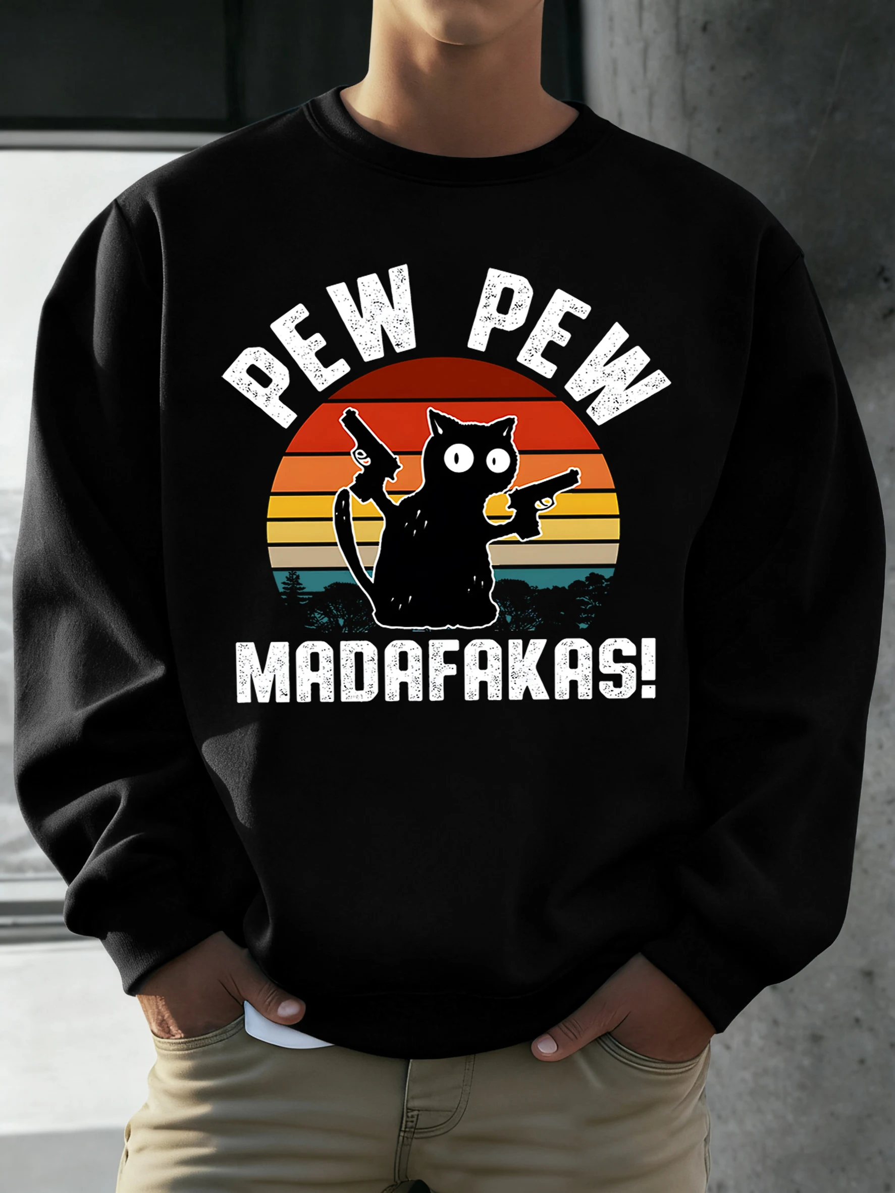 Мужские модные мягкие толстовки с принтом «Кошка держит два пистолета», теплые универсальные пуловеры, удобные уличные топы, спортивная винтажная толстовка с капюшоном
Мужские модные мягкие толстовки с принтом «Кошка держит два пистолета», теплые универсальные пуловеры, удобные уличные топы, спортивная винтажная толстовка с капюшоном