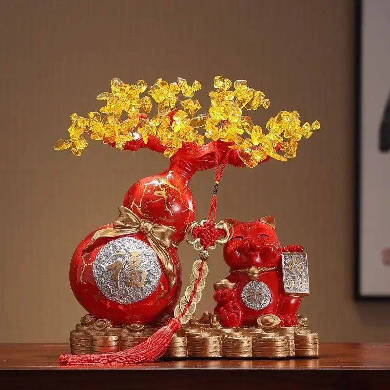 Zhaocai cat decoration home living room decoration creative gourd piggy bank Wangcai tree housewarming opening gift
Zhaocai cat decoration home living room decoration creative gourd piggy bank Wangcai tree housewarming opening gift