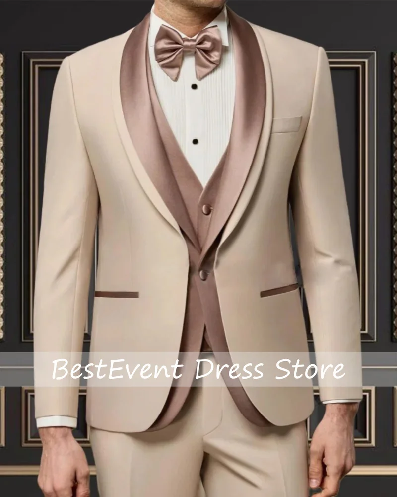 Elegant Men Suits Shawl Lapel Single Breasted Wedding Party Tuxedo Formal Man 3pcs Blazer Vest Pant Customized Ropa Customized
Elegant Men Suits Shawl Lapel Single Breasted Wedding Party Tuxedo Formal Man 3pcs Blazer Vest Pant Customized Ropa Customized