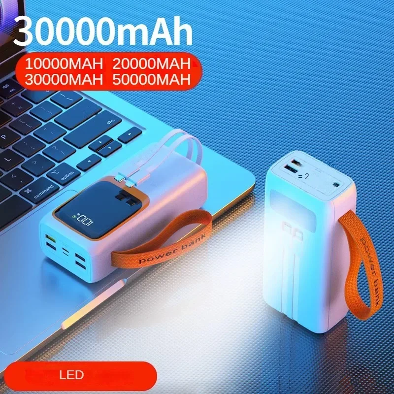 BCAK Large Capacity 50000mAh 20000mah Wholesale 66W Super Fast Charging Power Bank Built-in Cable Outdoor Portable Mobile Power
BCAK Large Capacity 50000mAh 20000mah Wholesale 66W Super Fast Charging Power Bank Built-in Cable Outdoor Portable Mobile Power
