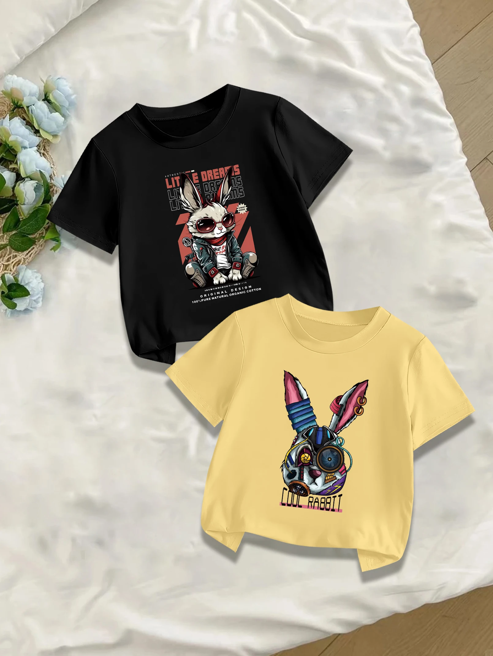 2 шт.: летняя повседневная футболка для мальчиков с принтом в виде крутого механического кролика из мультфильма
2 шт.: летняя повседневная футболка для мальчиков с принтом в виде крутого механического кролика из мультфильма