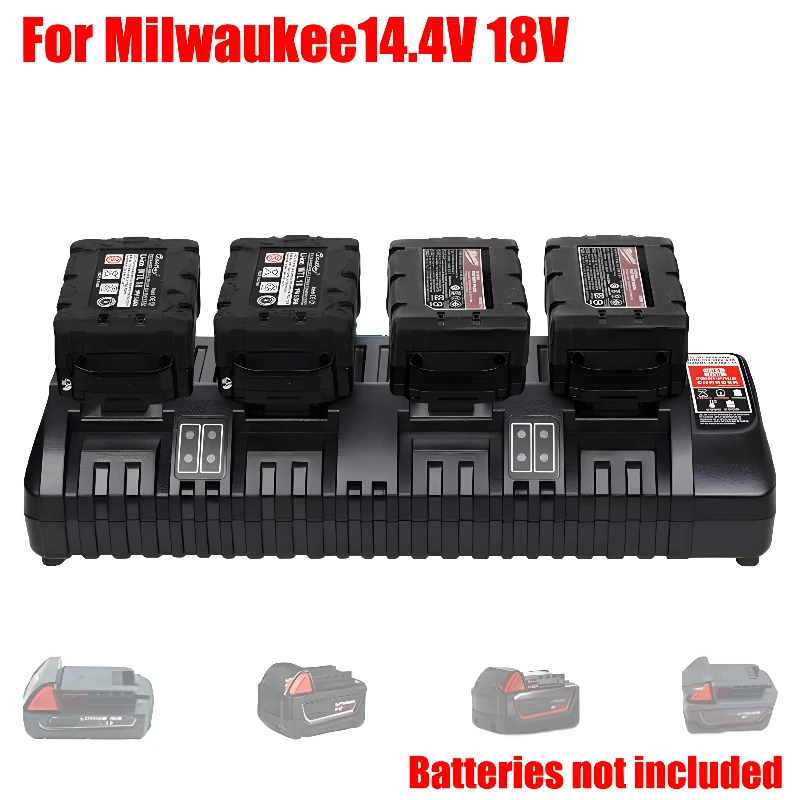 Lithium Batteries Charger Multi-port Fast Charger Compatible with For Milwaukee 18V Lithium Batteries with 2 USB Output Ports
Lithium Batteries Charger Multi-port Fast Charger Compatible with For Milwaukee 18V Lithium Batteries with 2 USB Output Ports