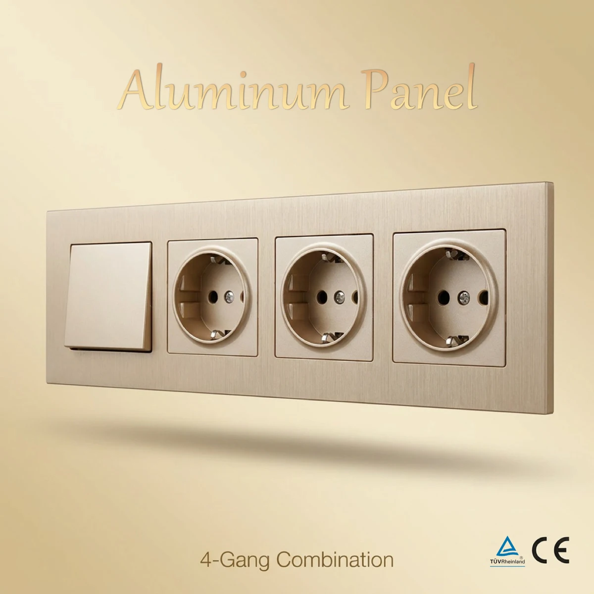 Modern EU Standard Home Wall Flush Mount Switch with Brushed Aluminum Durable Luxury Panel
Modern EU Standard Home Wall Flush Mount Switch with Brushed Aluminum Durable Luxury Panel