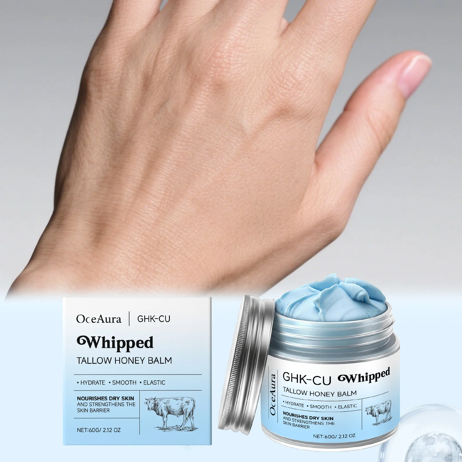 Solid to Oil Balm for Dry Cracked Skin Tallow Honey Moisturizer for Face Body Intensive Nourishing Cream Multi Use Skin Salve
Solid to Oil Balm for Dry Cracked Skin Tallow Honey Moisturizer for Face Body Intensive Nourishing Cream Multi Use Skin Salve