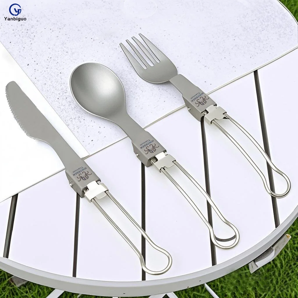 3 pc Pure Titanium Folding Knife & Fork Set Ultra-light Portable Camping Fork & Spoon Lightweight and Durable,Ideal for Picnics
3 pc Pure Titanium Folding Knife & Fork Set Ultra-light Portable Camping Fork & Spoon Lightweight and Durable,Ideal for Picnics