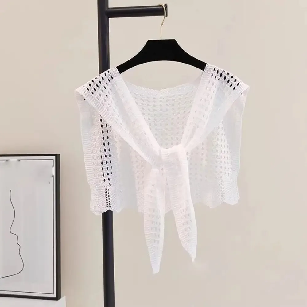 Retro Hollow Out Crochet Knitted Shawl Solid Color Lightweight Fake Collar Cape Breathable Shawl Wrap Women
Retro Hollow Out Crochet Knitted Shawl Solid Color Lightweight Fake Collar Cape Breathable Shawl Wrap Women