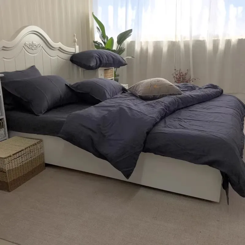 100% Linen Bedding Set with Duvet Cover Fitted Sheet Pillowcases Luxury Soft Single Double Bedsheet King Queen Twin Size
100% Linen Bedding Set with Duvet Cover Fitted Sheet Pillowcases Luxury Soft Single Double Bedsheet King Queen Twin Size
