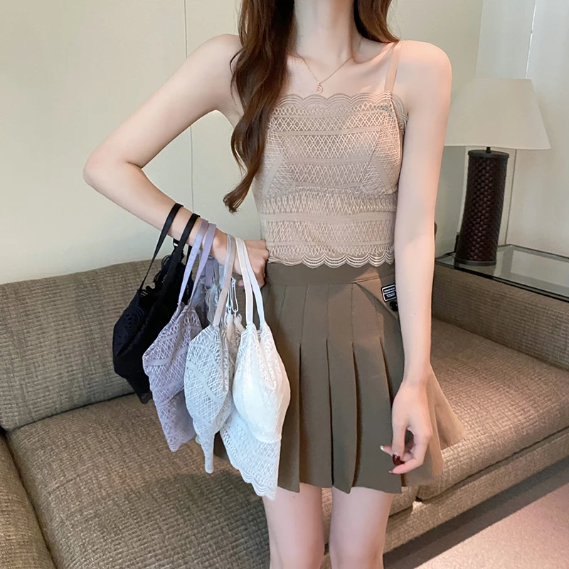 plus Size Lace Bralette Summer New Style Korean Version High Waist Sleeveless One Shoulder Design Women's Underwear with Pad
plus Size Lace Bralette Summer New Style Korean Version High Waist Sleeveless One Shoulder Design Women's Underwear with Pad