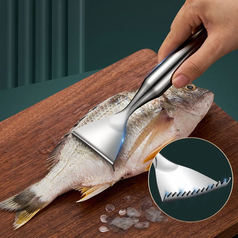 304 Stainless Steel Thickened Round Handle Fish Scaler, Serrated Fish Scaling Tool For Home Kitchen
304 Stainless Steel Thickened Round Handle Fish Scaler, Serrated Fish Scaling Tool For Home Kitchen