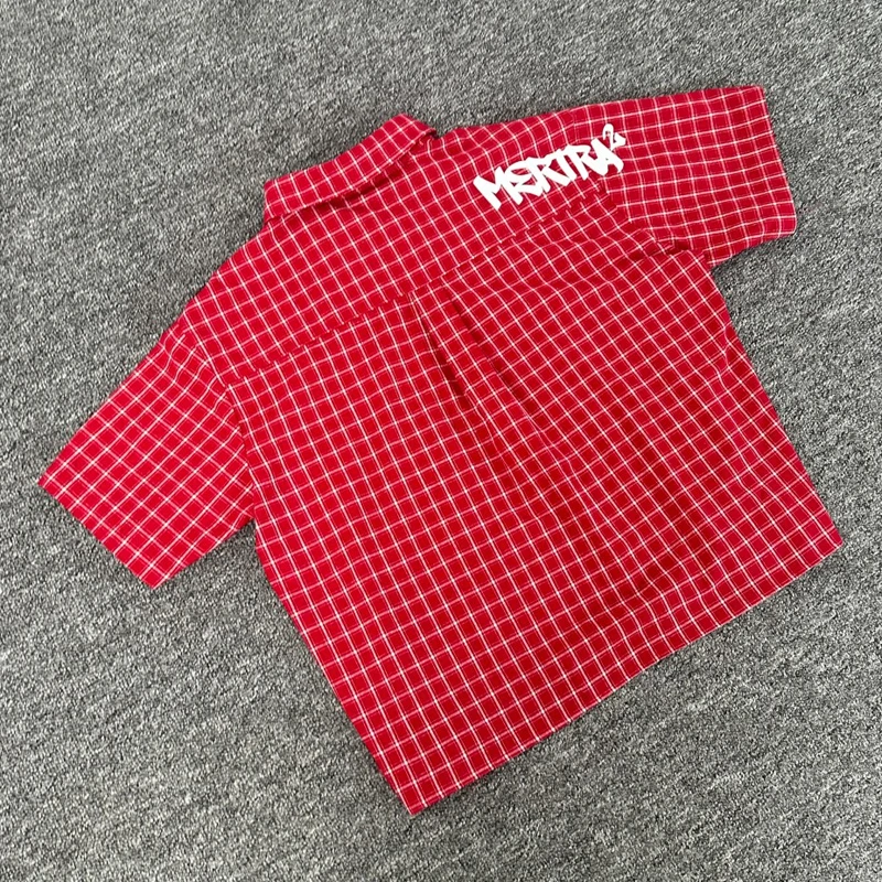 New Fashion Personality Letter Print Plaid Shirt Mertra Short-sleeved Men Women Summer All-match Casual Tops Tide
New Fashion Personality Letter Print Plaid Shirt Mertra Short-sleeved Men Women Summer All-match Casual Tops Tide
