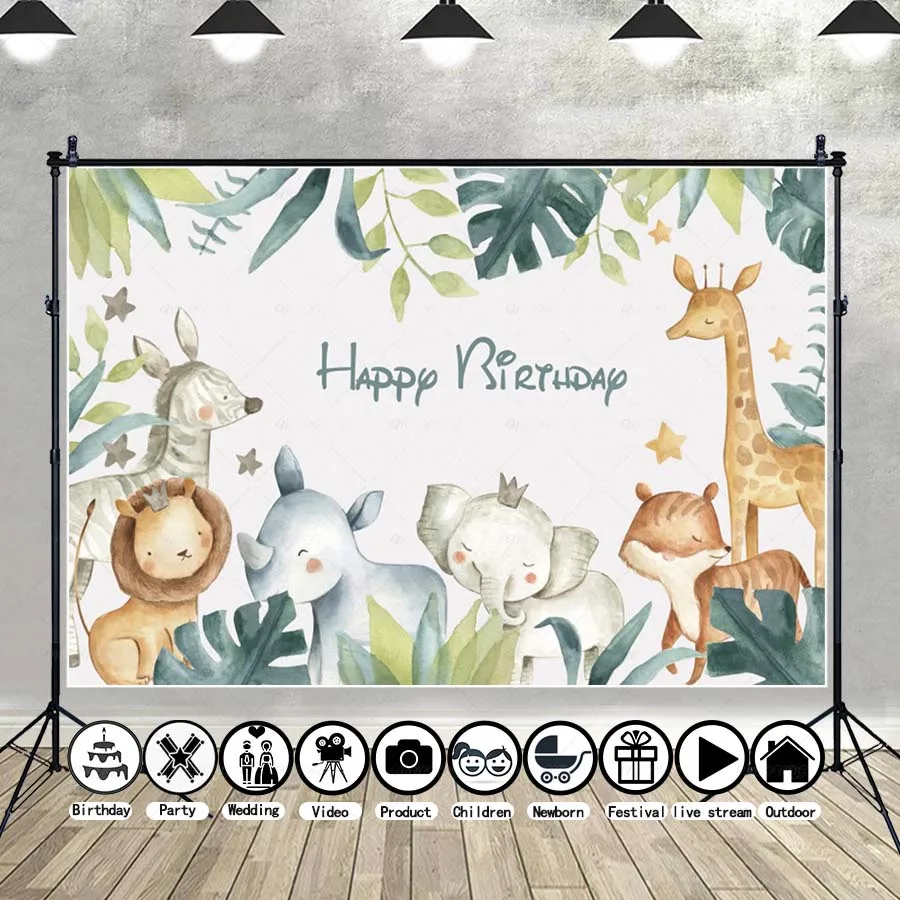 MOON.QG Jungle Animal Safari Background Photography Baby Shower Boy Backdrop Wall Newborn 1st Birthday Photocall Poster Props
MOON.QG Jungle Animal Safari Background Photography Baby Shower Boy Backdrop Wall Newborn 1st Birthday Photocall Poster Props