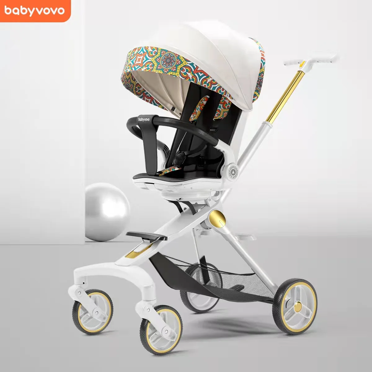 Baby stroller V9 can sit and lie two-way baby stroller light folding high landscape stroller
Baby stroller V9 can sit and lie two-way baby stroller light folding high landscape stroller