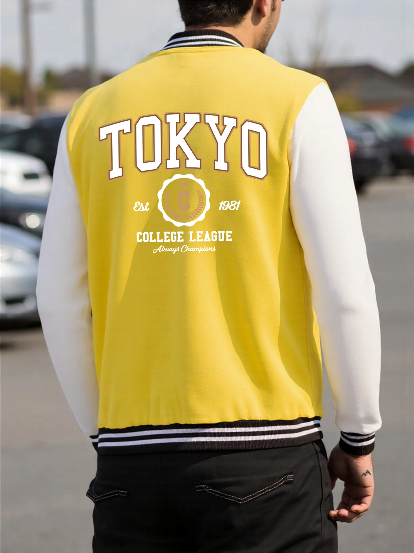 Tokyo 1981 College League Print Man Jacket Autumn Fleece Clothes Casual Comfortable Baseball Jersey Unisex Loose Sportswear 
Tokyo 1981 College League Print Man Jacket Autumn Fleece Clothes Casual Comfortable Baseball Jersey Unisex Loose Sportswear