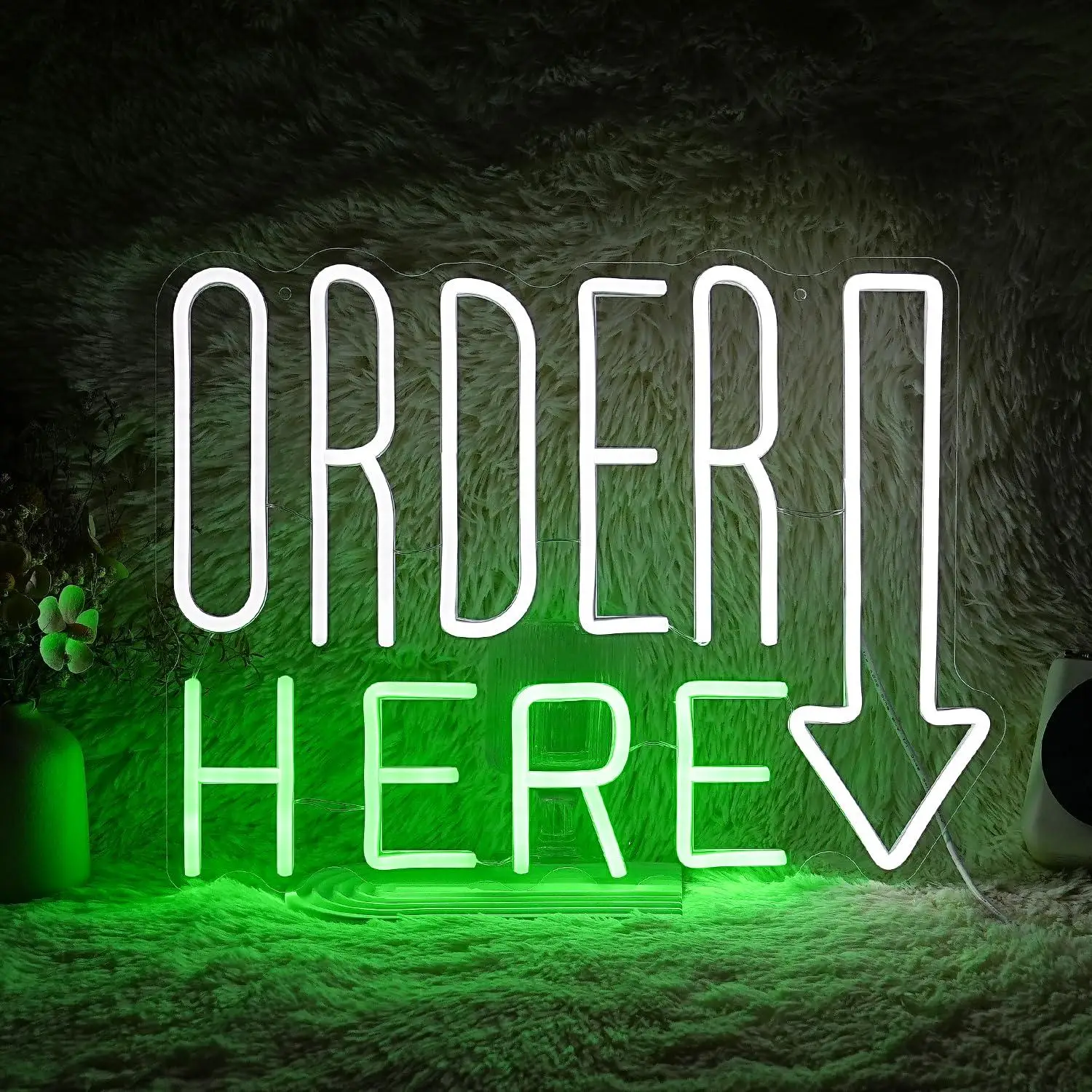 Order Here Neon Sign USB Powered LED Dimmable Neon Lights for Restaurant Shop Bar Coffee Shop Market Mall Business Wall Decor
Order Here Neon Sign USB Powered LED Dimmable Neon Lights for Restaurant Shop Bar Coffee Shop Market Mall Business Wall Decor