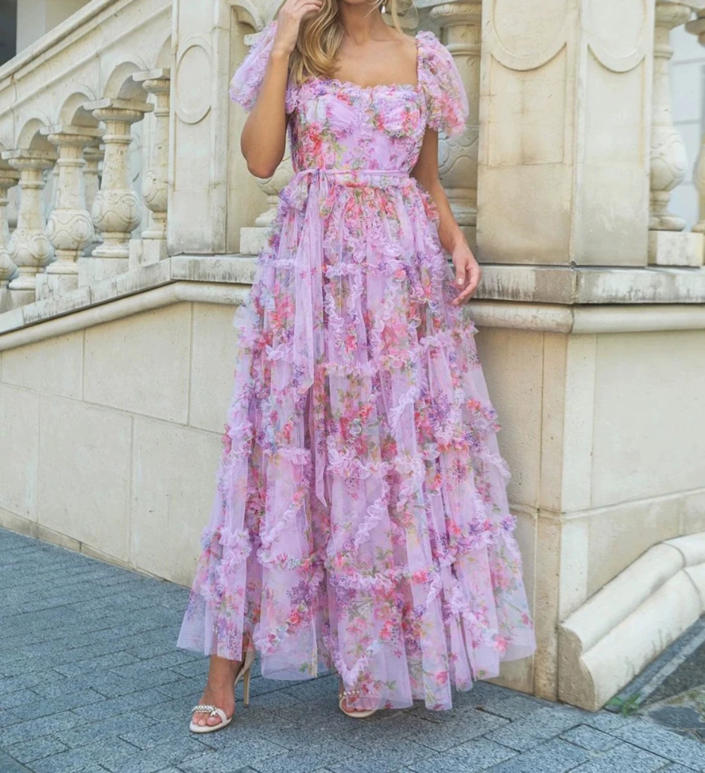 Sweet and fresh puff sleeve long skirt with wood ear edge flower mesh skirt seaside travel fairy A-line dress-GZXX434
Sweet and fresh puff sleeve long skirt with wood ear edge flower mesh skirt seaside travel fairy A-line dress-GZXX434