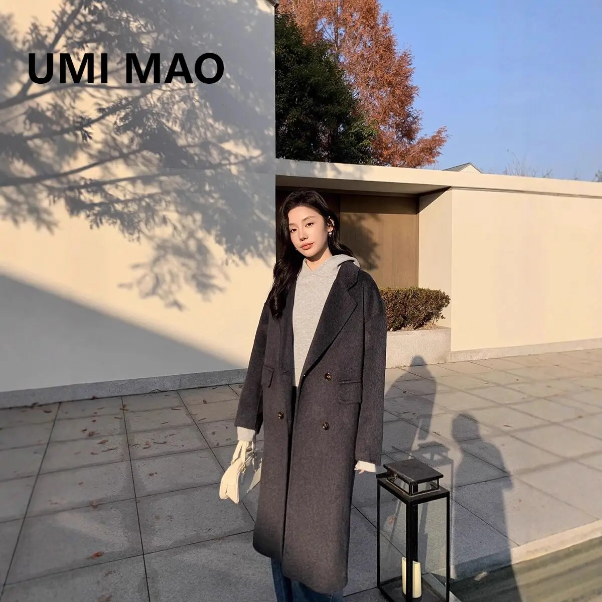 UMI MAO Autumn Winter New Double-Sided Wool Coat Long Korean Style Loose Casual Woolen Jacket 
UMI MAO Autumn Winter New Double-Sided Wool Coat Long Korean Style Loose Casual Woolen Jacket