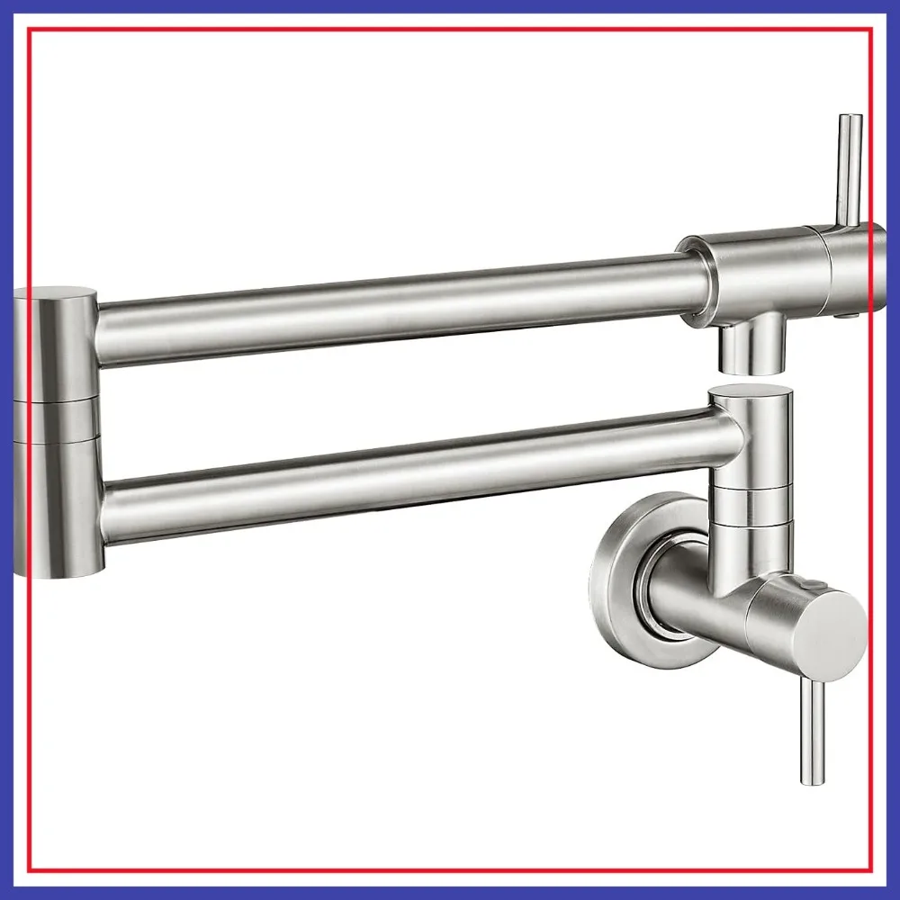 Wall Mount Pot Filler Faucet Brushed Nickel Commercial Stove Faucet Kitchen
Wall Mount Pot Filler Faucet Brushed Nickel Commercial Stove Faucet Kitchen