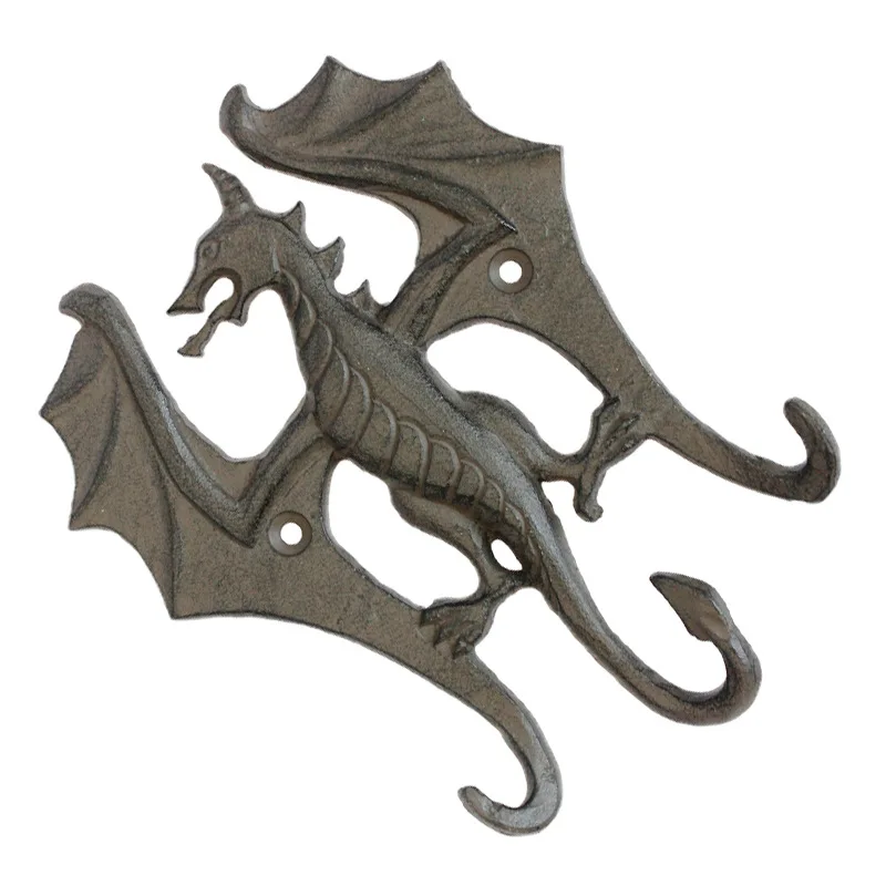 Cast Iron Wyvern Wall Hook with Double Wings - Multi-Functional Rack for Keys, Clothes & Towels - Fantasy Home Decor & Creative
Cast Iron Wyvern Wall Hook with Double Wings - Multi-Functional Rack for Keys, Clothes & Towels - Fantasy Home Decor & Creative