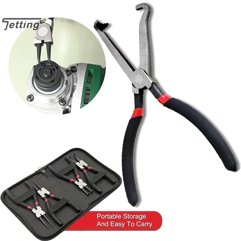 4Pcs/Set 7'' Long Nose Plier Staight Bent Plier Inner Outer Retaining Snap Ring Remover Tool Circlip Pliers With Storage Bag
4Pcs/Set 7'' Long Nose Plier Staight Bent Plier Inner Outer Retaining Snap Ring Remover Tool Circlip Pliers With Storage Bag