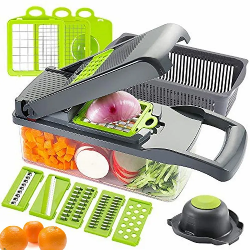 14 in 1 Kitchen Vegetable Peeler Food Cutter Salad Fruit Slicer Dicer Green Color Vegetable Chopper Fast Cooking Tools
14 in 1 Kitchen Vegetable Peeler Food Cutter Salad Fruit Slicer Dicer Green Color Vegetable Chopper Fast Cooking Tools