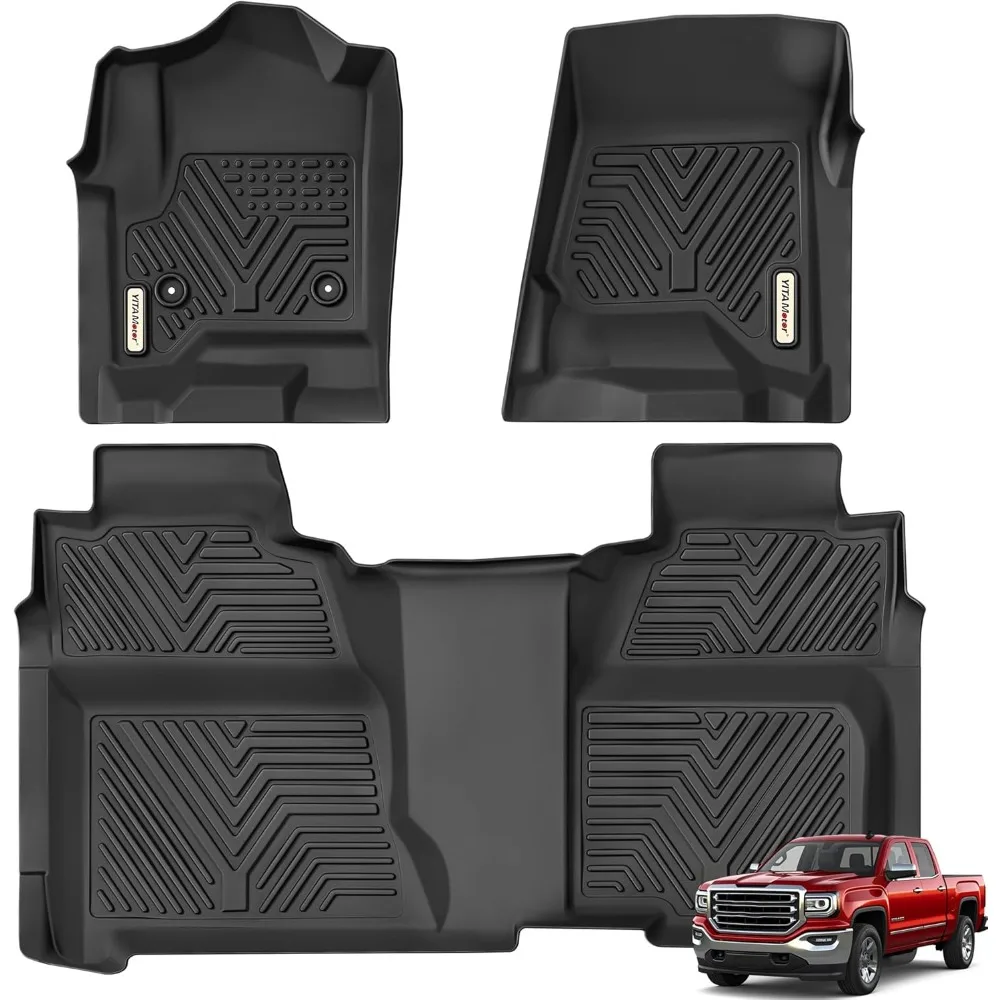 Floor Mats Compatible with 2014-2018 Chevy Silverado/GMC Sierra 1500 Crew Cab, 2015-2019 Silverado/Sierra 2500 HD
Floor Mats Compatible with 2014-2018 Chevy Silverado/GMC Sierra 1500 Crew Cab, 2015-2019 Silverado/Sierra 2500 HD