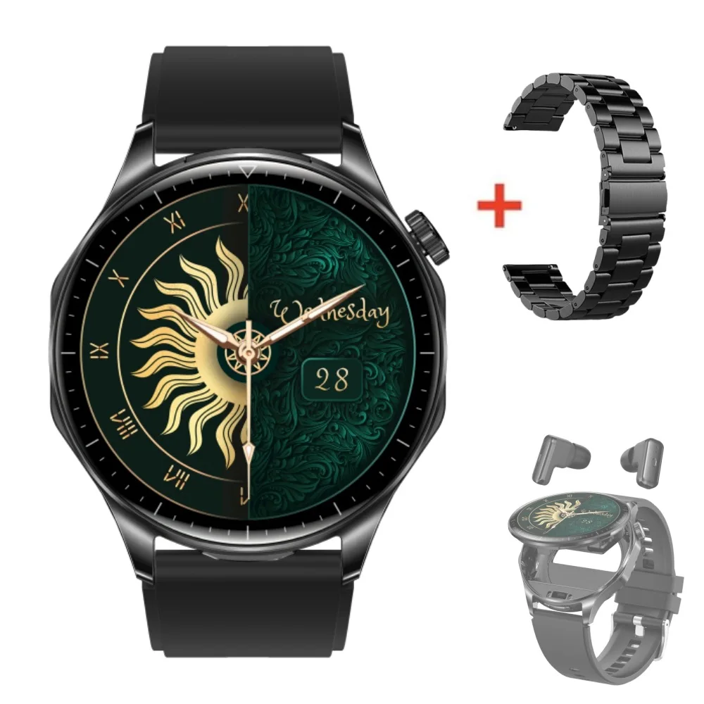 2 in 1 Smart Watch with Earbuds 1.43" AMOLED Screen HIFI9D Sound TWS Bluetooth Earphone Health Monitor Sports Watch Men Women
2 in 1 Smart Watch with Earbuds 1.43" AMOLED Screen HIFI9D Sound TWS Bluetooth Earphone Health Monitor Sports Watch Men Women
