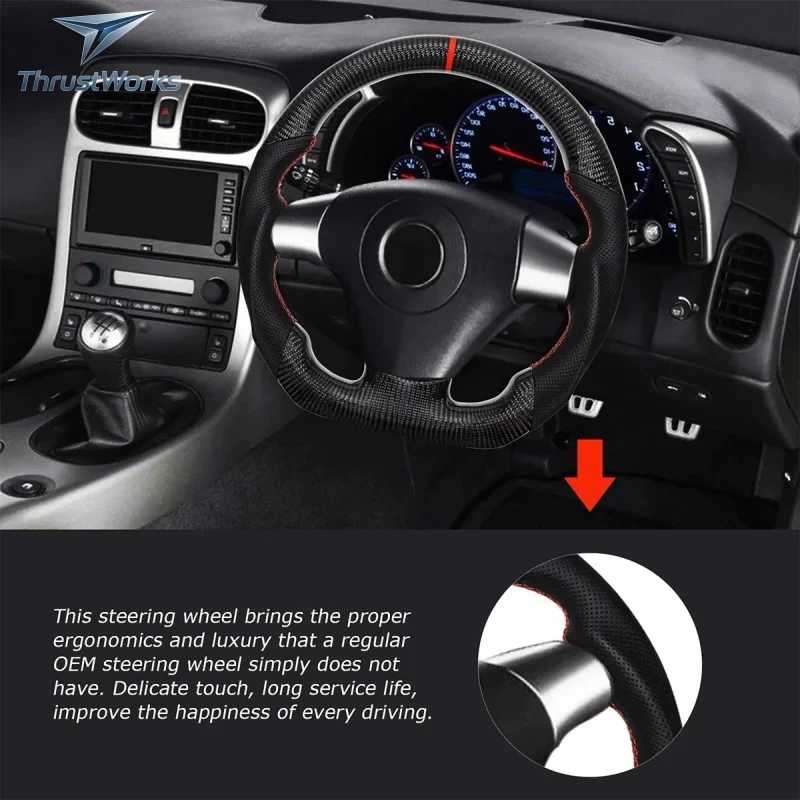 ThrustWorks Customized Black Leather Racing Car Steering Wheel 2006-2010 New
ThrustWorks Customized Black Leather Racing Car Steering Wheel 2006-2010 New