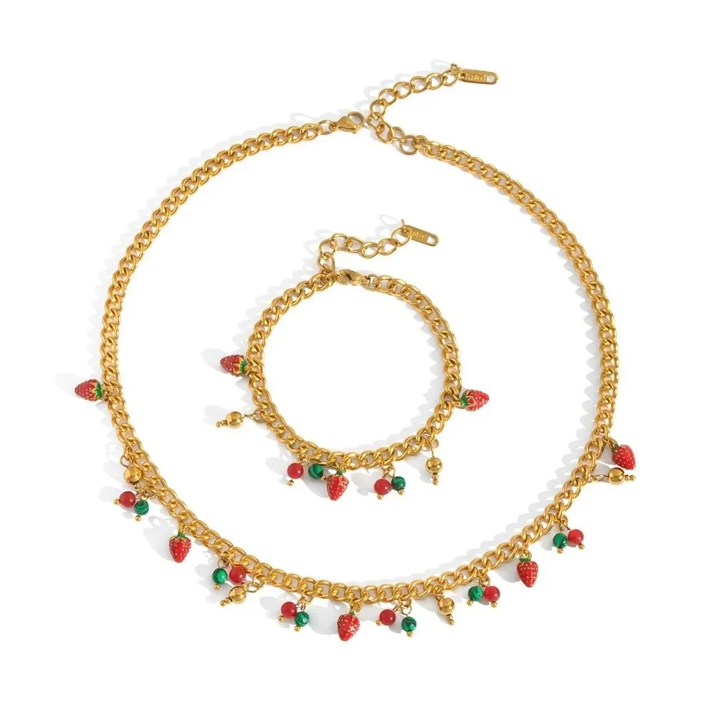 Fashion Stainless Steel Women's Necklace Adjustable Strawberry Watermelon Pendant Necklace Advanced Unique Bracelet Jewelry
Fashion Stainless Steel Women's Necklace Adjustable Strawberry Watermelon Pendant Necklace Advanced Unique Bracelet Jewelry