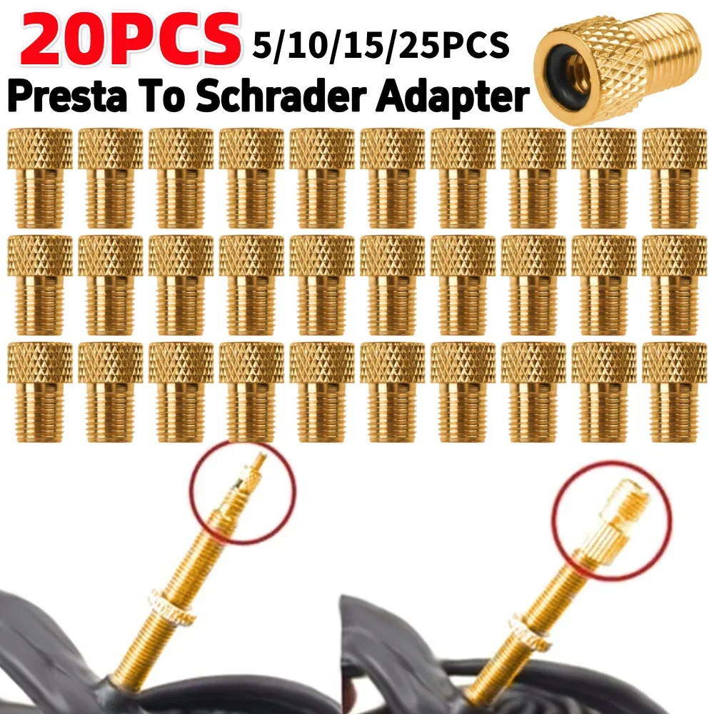 5-25 шт. адаптеры Presta к Schrader, конвертер клапана для велосипедных шин из алюминиевого сплава, медные золотые разъемы для клапанов накачивания воздуха
5-25 шт. адаптеры Presta к Schrader, конвертер клапана для велосипедных шин из алюминиевого сплава, медные золотые разъемы для клапанов накачивания воздуха
