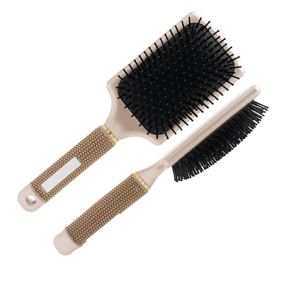 Paddle Brush with Ball-Tipped Bristles Flat Wide Design for Detangling Thick Curly Hair Scalp Massage Comb for Wet Or Dry Hair
Paddle Brush with Ball-Tipped Bristles Flat Wide Design for Detangling Thick Curly Hair Scalp Massage Comb for Wet Or Dry Hair