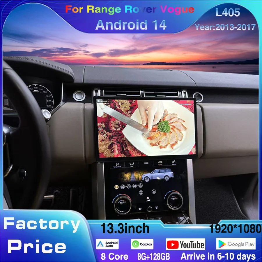 13.3 inch CarPlay Android For 2013-2017 Land Rover Vogue L405 Multimedia Broadcast Navigator Touch Multimedia Player Radio Full
13.3 inch CarPlay Android For 2013-2017 Land Rover Vogue L405 Multimedia Broadcast Navigator Touch Multimedia Player Radio Full