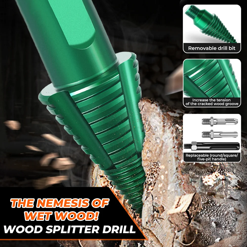 32mm Wood Drill Bit Twist Firewood Splitting Drill Bit Wood Splitter Screw Cones Bit Square Round Hexagonal For Hammer Drill
32mm Wood Drill Bit Twist Firewood Splitting Drill Bit Wood Splitter Screw Cones Bit Square Round Hexagonal For Hammer Drill