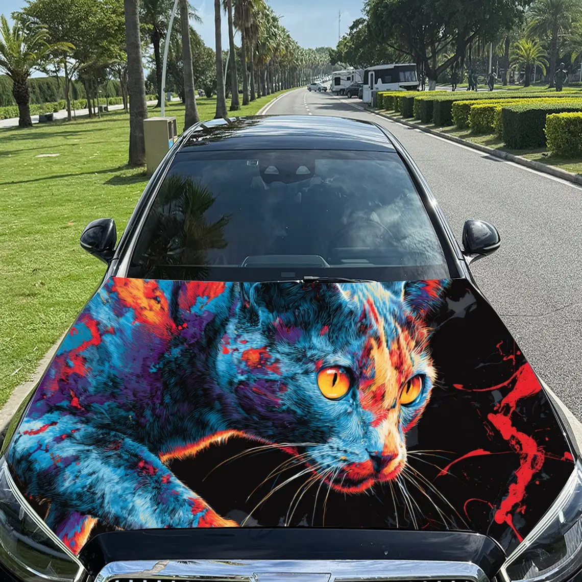 Dynamic Colorful Panther Car Hood Stickers - Self-Adhesive, Waterproof and Durable Vinyl Wrap, Decorate And Protect Your Car, Fi
Dynamic Colorful Panther Car Hood Stickers - Self-Adhesive, Waterproof and Durable Vinyl Wrap, Decorate And Protect Your Car, Fi