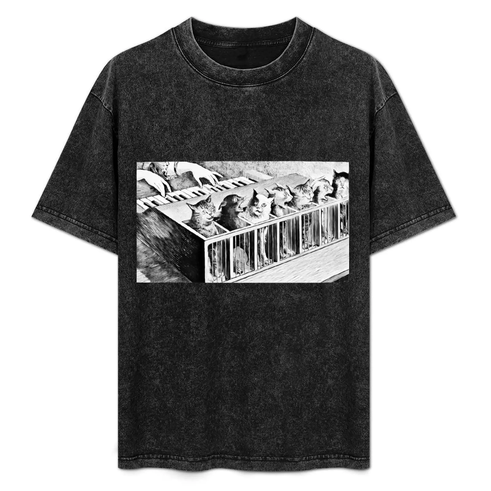 Cat Piano T-Shirt Lightweight Casual Summer T-Shirt
Cat Piano T-Shirt Lightweight Casual Summer T-Shirt